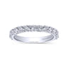 Straight Wedding Ring in 14k White Gold with Round Natural Diamond at Gabriel & Co.