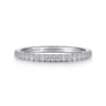 Straight Wedding Ring in 14k White Gold with Round Natural Diamond at Gabriel & Co.