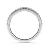 Straight Wedding Ring in 14k White Gold with Round Natural Diamond at Gabriel & Co.