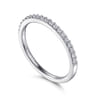 Straight Wedding Ring in 14k White Gold with Round Natural Diamond at Gabriel & Co.