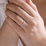 Straight Wedding Ring in Platinum with Round Natural Diamond at Gabriel & Co.