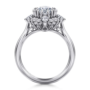 Ridley - 14K White Gold Oval Halo Diamond Engagement Ring