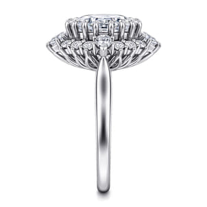 Ridley - 14K White Gold Oval Halo Diamond Engagement Ring