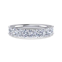 Riga - 14K White Gold Oval 11 Stone Diamond Anniversary Band