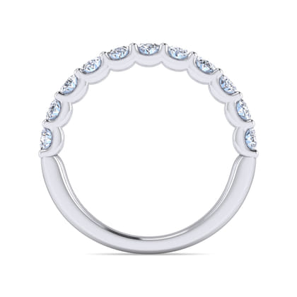 Riga - 14K White Gold Oval 11 Stone Diamond Anniversary Band