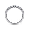 Straight Wedding Ring in 14k White Gold with Round Natural Diamond at Gabriel & Co.