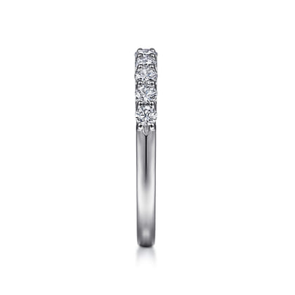 Riga - 14K White Gold Round 11 Stone Diamond Anniversary Band