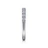 Straight Wedding Ring in 14k White Gold with Round Natural Diamond at Gabriel & Co.