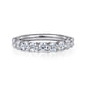 Straight Wedding Ring in 14k White Gold with Round Natural Diamond at Gabriel & Co.