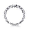 Straight Wedding Ring in 14k White Gold with Round Natural Diamond at Gabriel & Co.