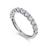 Straight Wedding Ring in 14k White Gold with Round Natural Diamond at Gabriel & Co.