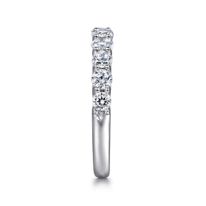 Riga - 14K White Gold Round 11 Stone Diamond Anniversary Band