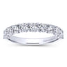 Straight Wedding Ring in 14k White Gold with Round Natural Diamond at Gabriel & Co.
