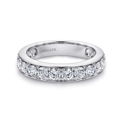 Rimini - 14K White Gold Channel Set Diamond Wedding Band