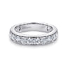 Straight Wedding Ring in 14k White Gold with Round Natural Diamond at Gabriel & Co.