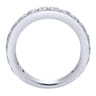 Straight Wedding Ring in 14k White Gold with Round Natural Diamond at Gabriel & Co.