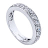 Straight Wedding Ring in 14k White Gold with Round Natural Diamond at Gabriel & Co.