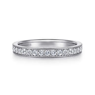 Rimmes - 14K White Gold Prong Channel Set Diamond Wedding Band