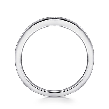 Rimmes - 14K White Gold Prong Channel Set Diamond Wedding Band