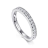 Straight Wedding Ring in 14k White Gold with Round Natural Diamond at Gabriel & Co.