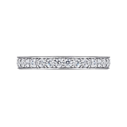 Rimmes - 14K White Gold Prong Channel Set Diamond Wedding Band