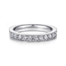 Straight Wedding Ring in 14k White Gold with Round Natural Diamond at Gabriel & Co.