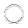 Straight Wedding Ring in 14k White Gold with Round Natural Diamond at Gabriel & Co.