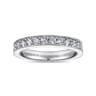Straight Wedding Ring in 14k White Gold with Round Natural Diamond at Gabriel & Co.