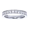 Straight Wedding Ring in 14k White Gold with Round Natural Diamond at Gabriel & Co.