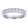 Straight Wedding Ring in 14k White Gold with Round Natural Diamond at Gabriel & Co.