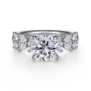 Rivka - 14K White Gold Round Diamond Engagement Ring