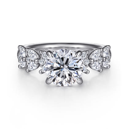 Rivka - 14K White Gold Round Diamond Engagement Ring