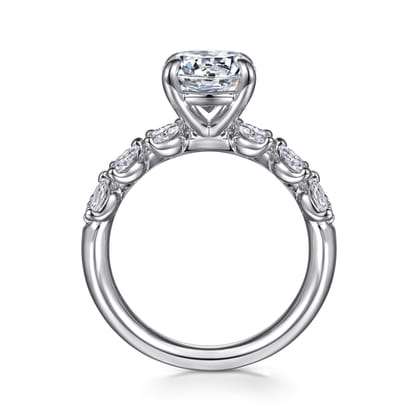 Rivka - 14K White Gold Round Diamond Engagement Ring