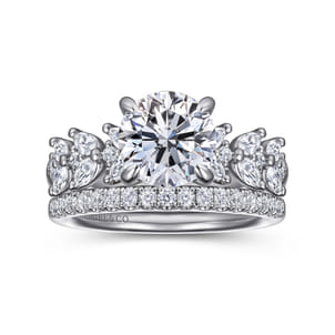 Rivka - 14K White Gold Round Diamond Engagement Ring