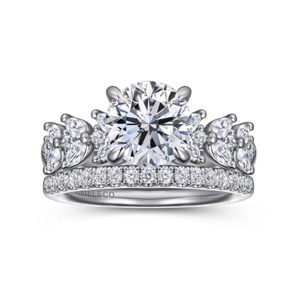Rivka - 14K White Gold Round Diamond Engagement Ring
