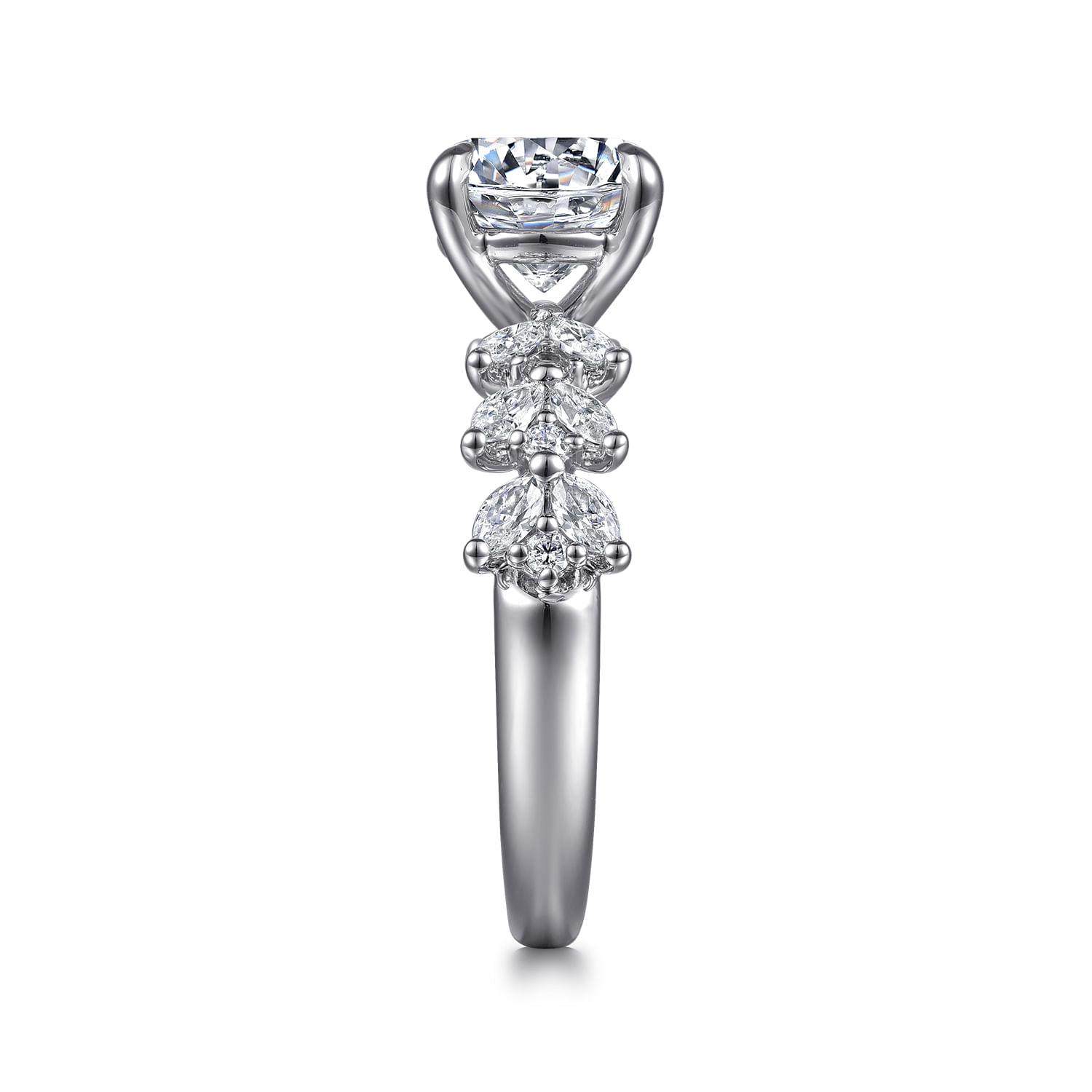 Rivka - 14K White Gold Round Diamond Engagement Ring
