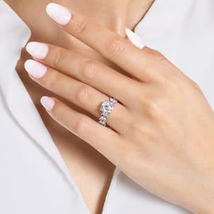 Rivka - 14K White Gold Round Diamond Engagement Ring