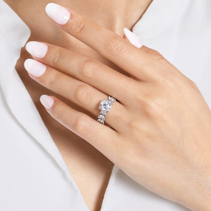 Rivka - 14K White Gold Round Diamond Engagement Ring