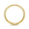 Robert - 14K Yellow Gold 7mm - Beveled Edge Men's Wedding Band in Horizontal Brush Finish