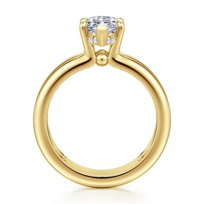 Robin - 14K Yellow Gold Marquise Shape Diamond Engagement Ring