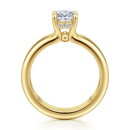 Robin - 14K Yellow Gold Oval Diamond Engagement Ring