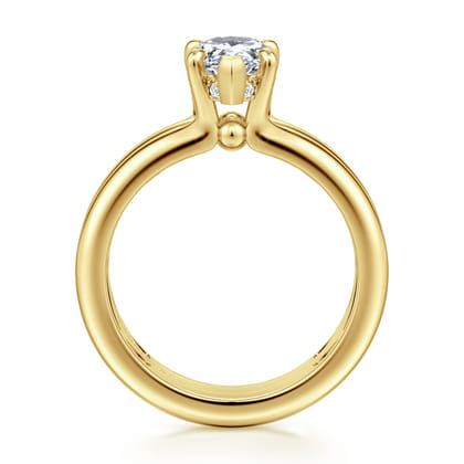 Robin - 14K Yellow Gold Pear Shape Diamond Engagement Ring