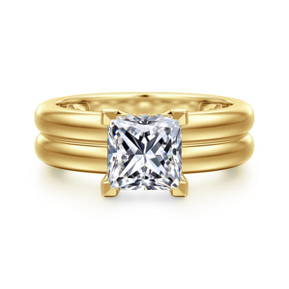 Robin - 14K Yellow Gold Princess Cut Diamond Engagement Ring