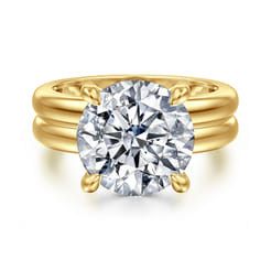 Robin - 14K Yellow Gold Round Diamond Engagement Ring