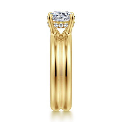 Robin - 14K Yellow Gold Round Diamond Engagement Ring