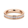 Eternity Band Wedding Ring in 14k Rose Gold with Round Natural Diamond at Gabriel & Co.