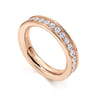 Eternity Band Wedding Ring in 14k Rose Gold with Round Natural Diamond at Gabriel & Co.
