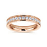 Eternity Band Wedding Ring in 14k Rose Gold with Round Natural Diamond at Gabriel & Co.