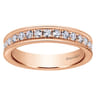 Eternity Band Wedding Ring in 14k Rose Gold with Round Natural Diamond at Gabriel & Co.