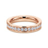 Eternity Band Wedding Ring in 14k Rose Gold with Round Natural Diamond at Gabriel & Co.